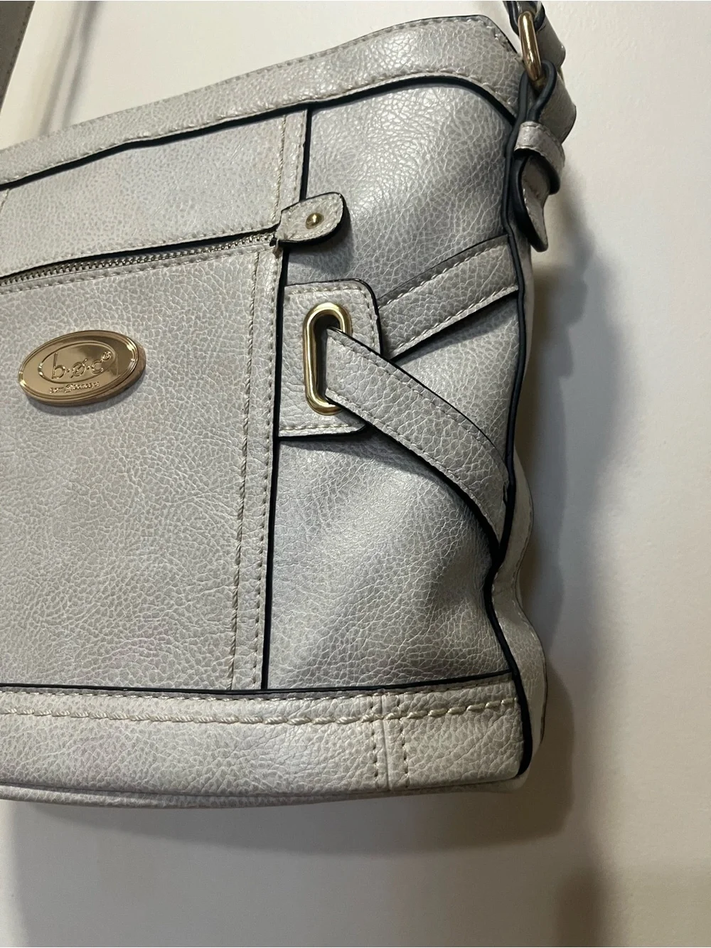 b.o.c Born Concepts Light Gray Crossbody Shoulder Bag